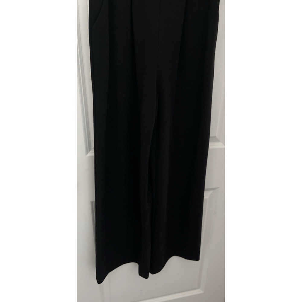 Calvin Klein Black Wide Leg Jumpsuit Women Ruffle Sleeve Formal Evening Cocktail - Picture 5 of 7
